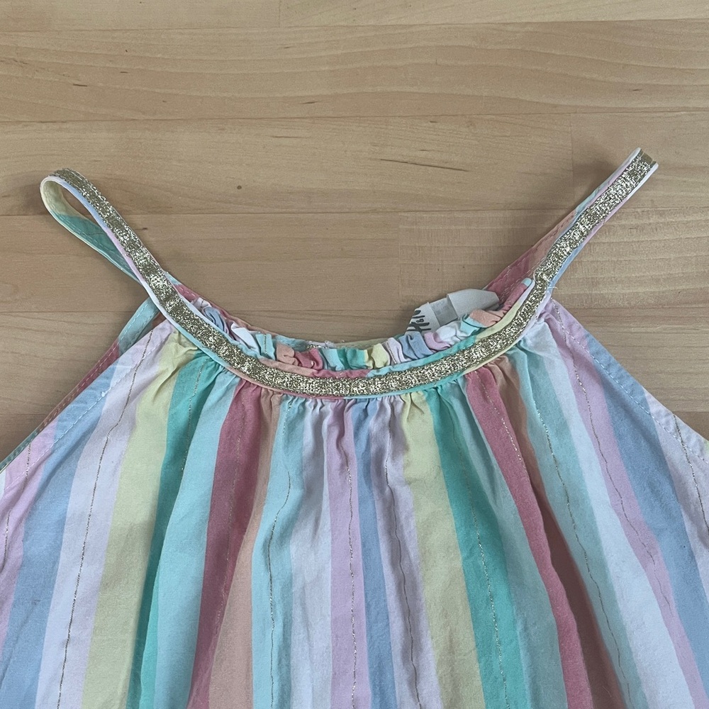 H&M Pastel Striped cotton summer dress, size 6-7